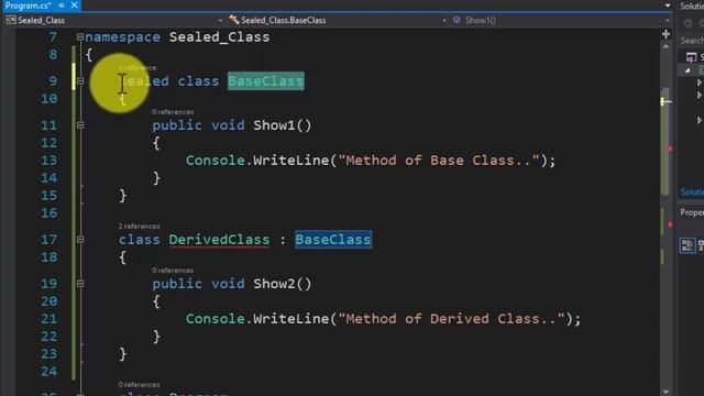 SEALED CLASS IN C# PROGRAMMING (URDU / HINDI) смотреть онлайн