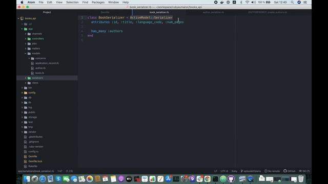Rails API Tutorial Episode 04: Active Model Serializers gem смотреть онлайн