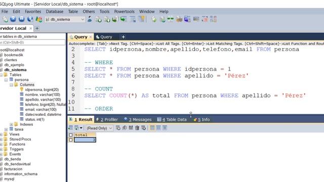 Buscar registros en MYSQL - WHERE, COUNT, AS, ORDER, ASC y DESC - Clase 6 смотреть онлайн