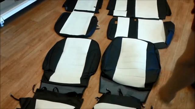 Чехлы в салон Chevrolet Orlando 7 мест черный с белым Автопилот смотреть онлайн