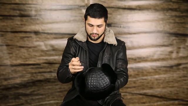 Интернет-магазин меховых шапок. Ушанка-бомбер из меха овчины и стеганой кожи. смотреть онлайн