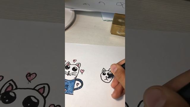 Как нарисовать кота? Легко! За 2 минуты смотреть онлайн