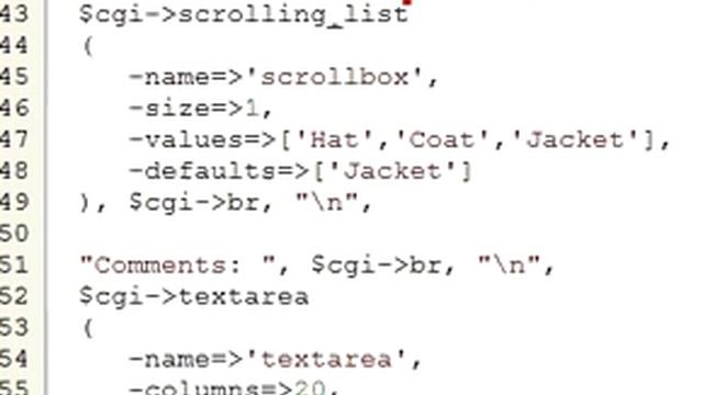 Perl Tutorial 56 - CGI.pm - Generate Forms Continued смотреть онлайн