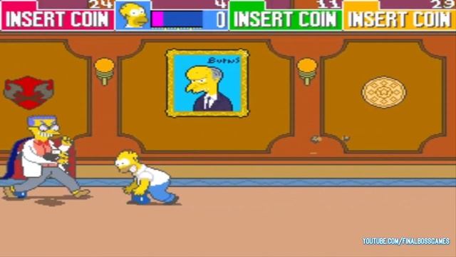 The Simpsons Arcade Game - All Bosses смотреть онлайн