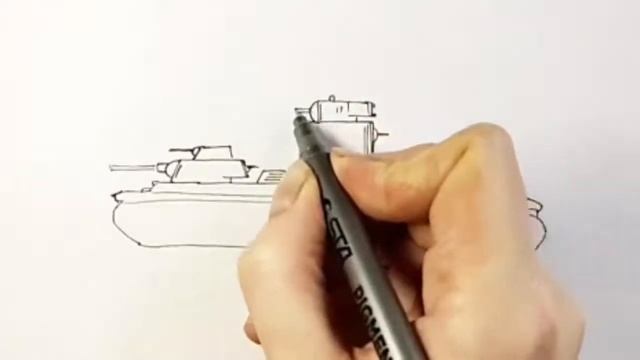 КАК НАРИСОВАТЬ ТАНК(часть1)/ ПОШАГОВЫЕ УРОКИ РИСОВАНИЯ ДЛЯ НАЧИНАЮЩИХ смотреть онлайн
