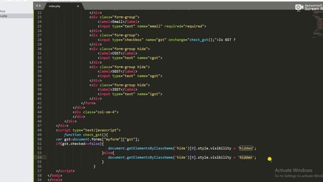 Form Element Hide Show by Class using pure Javascript (js) in Hindi Explanation смотреть онлайн
