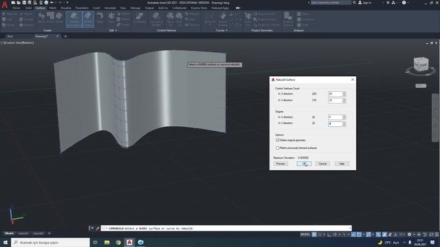 222 Autocad 3d Rebuild, Add Remove CV смотреть онлайн