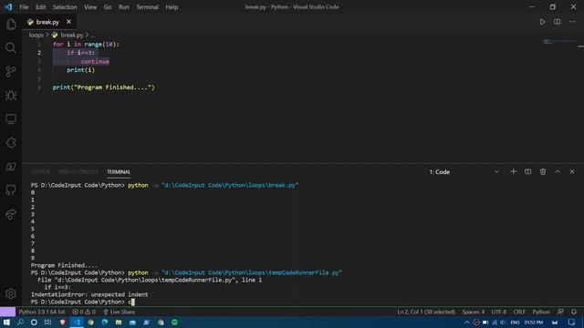 Break, Continue, Pass in Python Explained in Hindi | Code Input смотреть онлайн