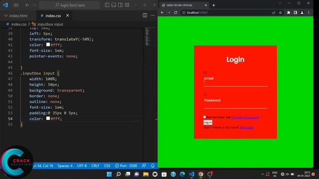 Animated Login Form using HTML & CSS only No JavaScript or jQuery смотреть онлайн
