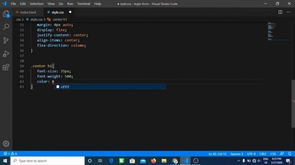 Форма регистрации на html / Registration form in html and css