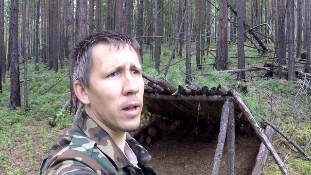 В тайгу за дикоросами, нашёл старое зимовьё, галечник для глухаря. смотреть онлайн