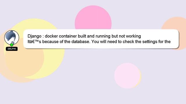 Django : docker container built and running but not working смотреть онлайн