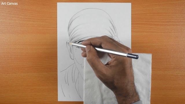 Shirdi Sai Baba Drawing With Pencil Sketch / Step by Step for Beginners / Shirdi Sai Baba drawing смотреть онлайн