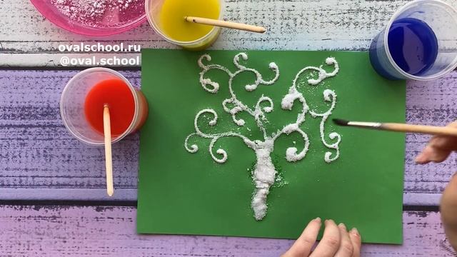 РИСУЕМ ЛЕТО / Необычный способ рисования. Как нарисовать дерево. смотреть онлайн
