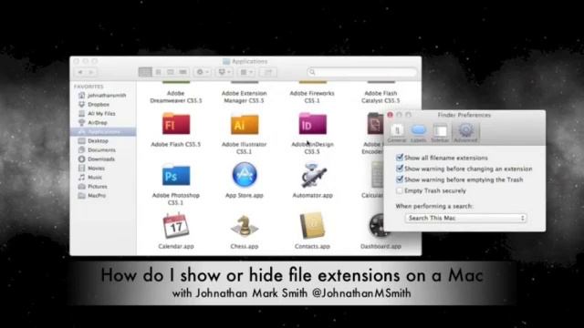 How to show or hide file extensions on a Mac? By Johnathan Smith смотреть онлайн