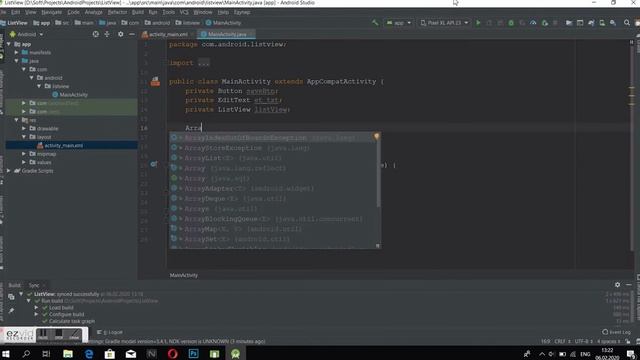 Create ListView in Android Studio | ListView Android Studio смотреть онлайн