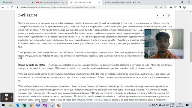 Livro da Sabedoria - Cap. 14. смотреть онлайн