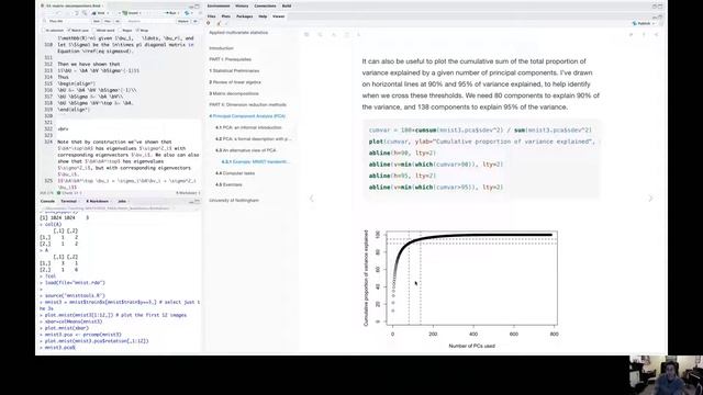 Multivariate Statistics: 4.8 PCA of the MNIST data смотреть онлайн
