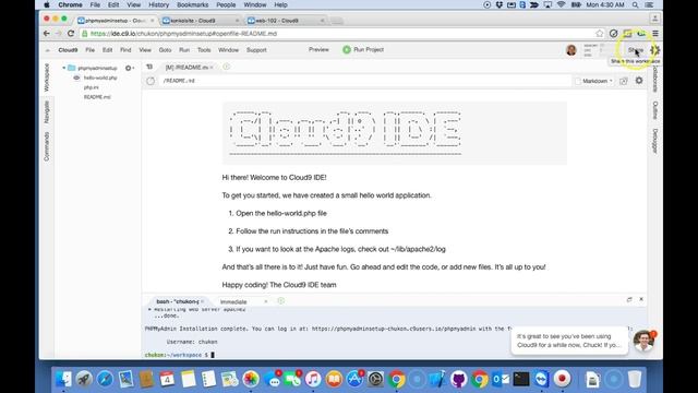 Setup PHPMyAdmin Using C9 смотреть онлайн