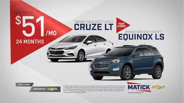 Matick Chevrolet | February Specials | 2017 Cruze LT, Equinox LS & Traverse LS смотреть онлайн