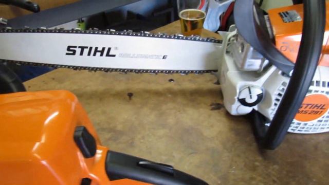Stihl MS291 and MS250 Benchtop Side by Side смотреть онлайн