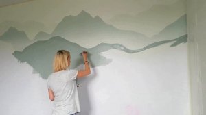 Рисунок на стене "Горы в тумане" | NIKITENKA|