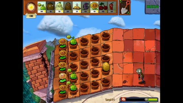 Plants vs. Zombies Level 5-1 Gameplay (PC/iPad) смотреть онлайн