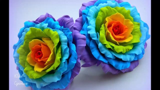 Подборка поделок из фоамирана. Интересные фото для рукодельниц. Crafts of Foamiran Eva смотреть онлайн