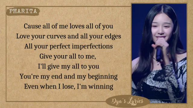 PHARITA [BABY MONSTER] - ALL OF ME [JOHN LEGEND] LYRICS