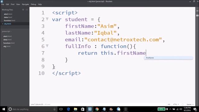 Creating An Object In Java Script By Asim Iqbal смотреть онлайн