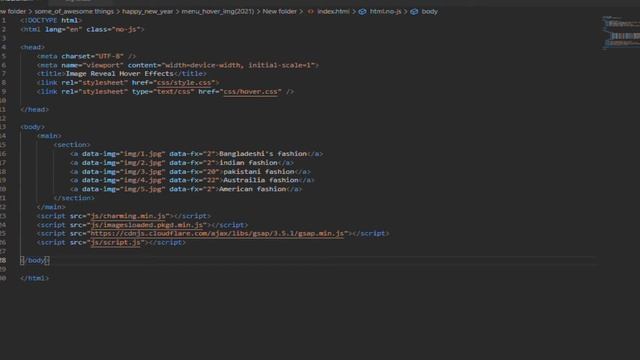 Text hover image reveal effect using html css js || front-end development смотреть онлайн