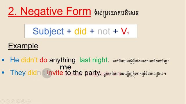 Past Simple Tense in Khmer, Part 2: អតីតកាលធម្មតា (ភាគទី២), Past Simple Form смотреть онлайн