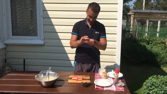 Крабовые палочки в кляре, быстро и очень вкусно! Крабовые палочки на углях! Крабовые палочки!!! смотреть онлайн