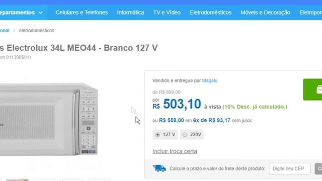 Micro ondas Electrolux 34 Litros MEO44 Branco. | Detalhes. смотреть онлайн