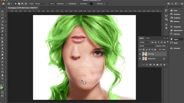 Make an alien face in Photoshop смотреть онлайн