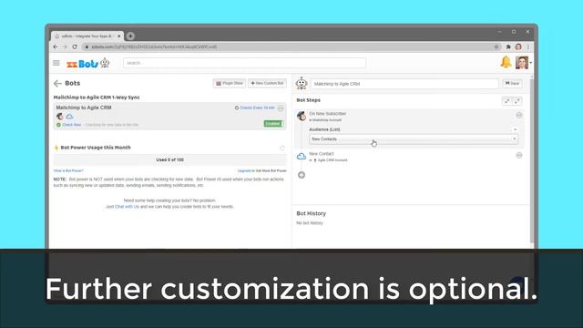 How to Sync New Mailchimp Contacts to Agile CRM | zzBots смотреть онлайн