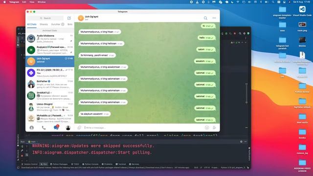 Aiogram. Kirish. Python. P3 смотреть онлайн