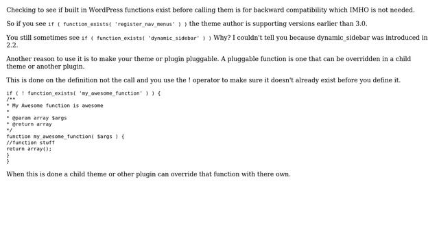 Wordpress: Why use if function_exists? (5 Solutions!!) смотреть онлайн
