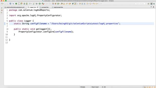 log4j Configuration With Selenium смотреть онлайн