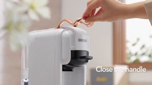 Cafelffe 4 In 1 Capsule Coffee Machine White/ Black, 3 Steps to Make Americano、Cappuccino MK-603