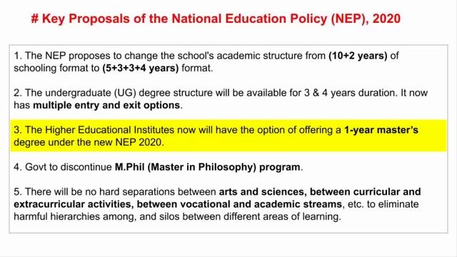 National Education Policy NEP 2020 Key Proposals Explained смотреть онлайн