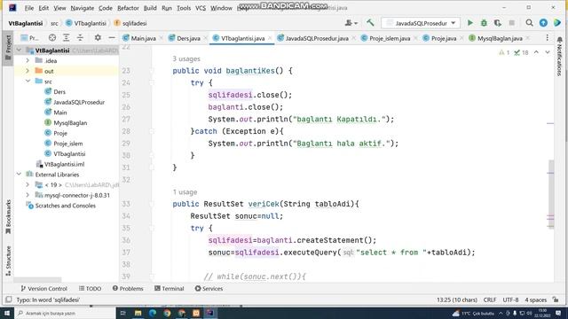 Java-92 Javada Veritabanı Bağlantısı için sınıf oluşturma смотреть онлайн