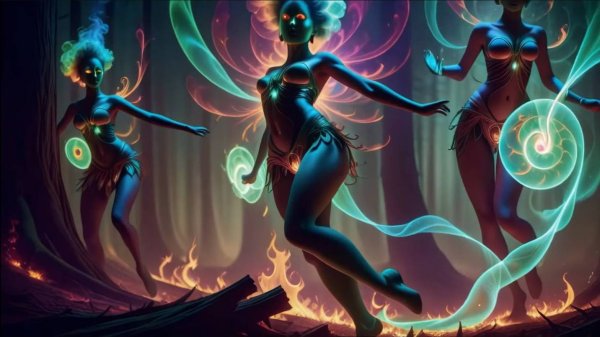 Nexxus 604 - Black Magic - Psytrance mix 2024 • (4K AI animated music video)