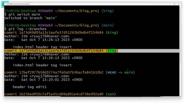 git-15 [실습] 브랜치 ( branch ) - 4. 전체 브랜치 ( branch ) 최신 커밋, git log 옵션 --online, --branches, --graph смотреть онлайн