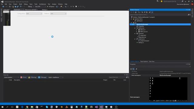 ASP.NET 5 CoreCLR WebSocket Example Part 2 смотреть онлайн