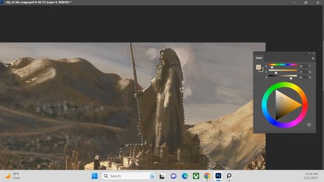 Creating Fantasy City in Blender with Particle Systems | Photoshop Paintover | Concept Art Process смотреть онлайн