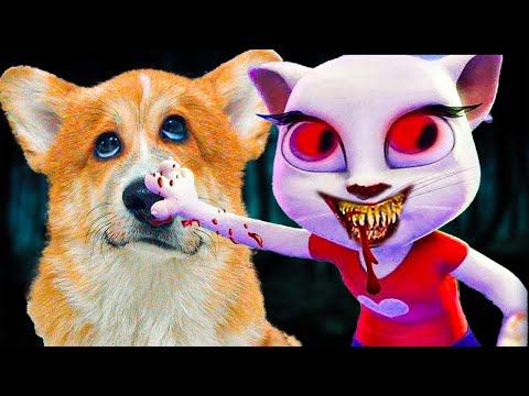 ГОВОРЯЩАЯ АНДЖЕЛА ЕХЕ НАПАЛА НА НАС!! Корги Коржик Говорящая собака смотреть онлайн