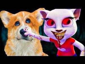 ГОВОРЯЩАЯ АНДЖЕЛА ЕХЕ НАПАЛА НА НАС!! Корги Коржик Говорящая собака