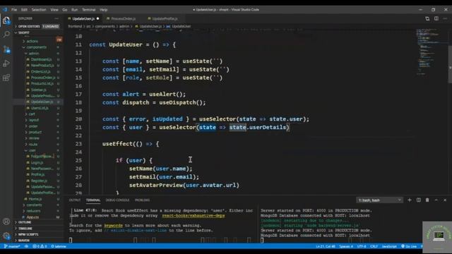 React JS Tutorial # 102 |How to Display , Update & Delete Users in ReactJs |E-Commerce site смотреть онлайн