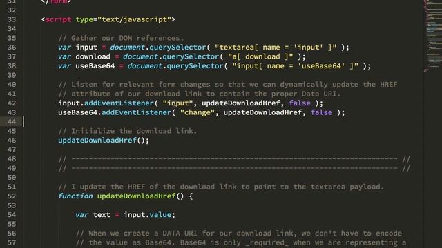 Exploring Plain-Text Data URIs And The Anchor Download Attribute In JavaScript смотреть онлайн
